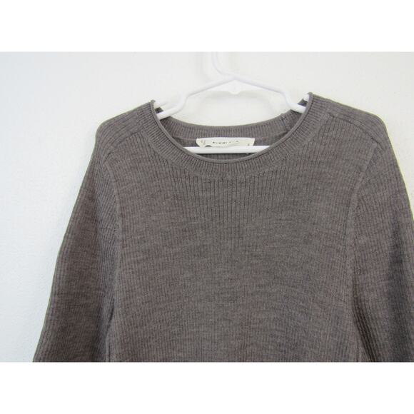 Everlane Small Wool The Sweater Tee in Ultrasoft Merino Heathered Cocoa Gray - Picture 5 of 6
